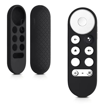 Abbildung von kwmobile Hülle Fernbedienung kompatibel mit Google Chromecast 2020 4K / 2022 HD Silikon Case für TV Zubehör in Schwarz