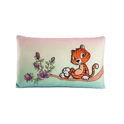 Abbildung von NICI Kuschelkissen Tiger Mandarina 43 x 25cm Flauschiges Kuscheltier Kissen mit Tigerdame für Mädchen, Jungen &amp; Babys, Rechteckiges Stofftierkissen 49796