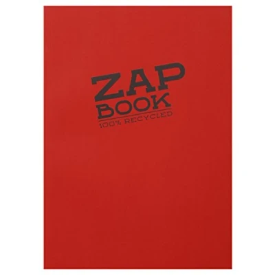 Abbildung von Clairefontaine 3354C Skizzenblock Zap Book (geleimt, geeignet für Trockentechniken, Din A4, 90 g) 1 Stück farben sortiert