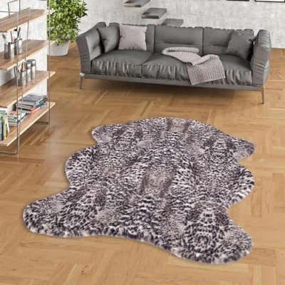 Abbildung von Pergamon Fellteppich Luxus Super Soft Pearl Leopard Shape, Höhe: 19 mm