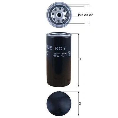 Abbildung von MAHLE ORIGINAL KC 7 Kraftstofffilter Anschraubfilter