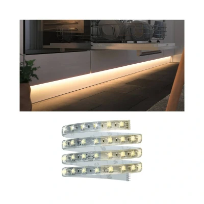 Abbildung von Paulmann 99972 LED Möbelleuchte Clever Connect Stripe 1m 12V incl. 1x6,5 Watt dimmbar Schrankleuchte Transparent Schranklicht Kunststoff 2700 6500K