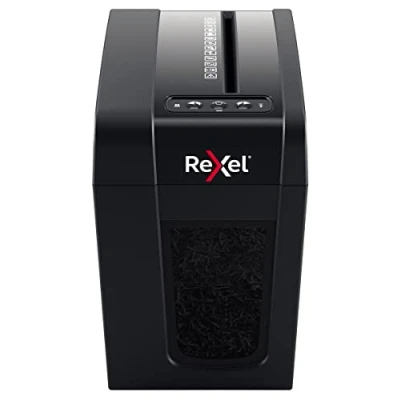 Abbildung von Rexel Aktenvernichter Secure X6 SL Slimline Whisper Shred™, Partikelschnitt, 7 6 Blatt A4 (70 80 g/m²) Kapazität, Sicherheitsstufe P4, 10L Abfallbehälter, sehr leise &amp; kompakt, für zu Hause, 2020125EU