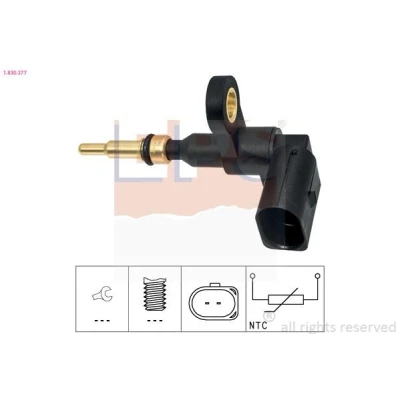 Abbildung von EPS 1.830.377 Kühlmitteltemperatursensor Made in Italy OE Equivalent schwarz AUDI: A4 B8 Avant, Limousine, A3 Sportback