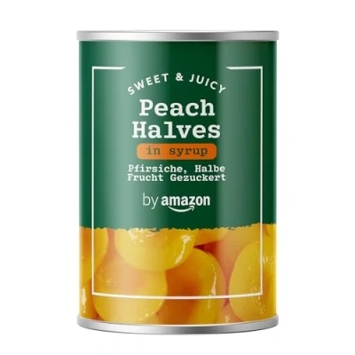 Abbildung von by Amazon Pfirsiche, Halbe Frucht Gezuckert, 411g