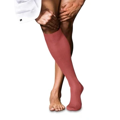 Abbildung von FALKE Herren No. 10 M KH Coton unies 1 paire Chaussettes Longues, Rouge (Lobster 8862), 39 40
