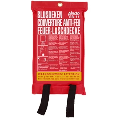 Abbildung von Alecto Löschdecke SB 11, 16x4 cm, (1 St), aus Glasfaser, Brandschutz, 100x100cm