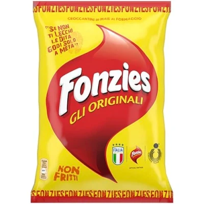 Abbildung von 24x Fonzies Maissnack mit Käse 100g Käsechips chips mais italien snack