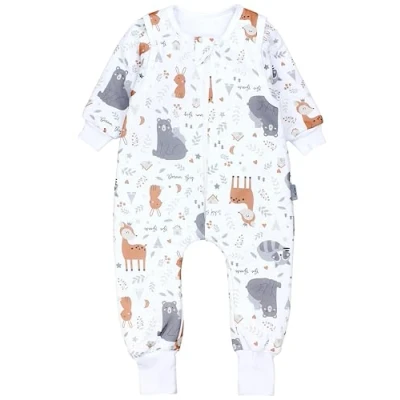 Abbildung von TupTam Baby Schlafsack mit Füßen und Ärmel OEKO TEX zertifizierte Materialien Winterschlafsack, Farbe: Wilde Tiere, Größe: 104 110