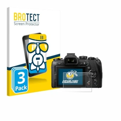 Abbildung von BROTECT Schutzglas für Olympus OM D E M1 Mark II/Mark III (3 Stück) Schutzfolie Panzer Folie Glas [Extrem Kratzfest 9H, Anti Fingerprint,
