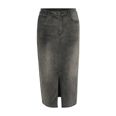 Abbildung von Kaffe Sinem Bleistiftrock, Damen, Größe: 44, Medium grey denim