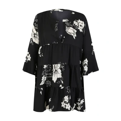Abbildung von Lascana Freizeitkleid schwarzcreme, Damen, Größe: 32/34, Schwarz creme