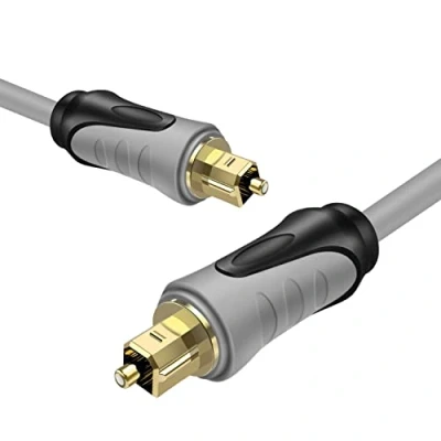 Abbildung von TNP Optisches Kabel 1m, Toslink Kabel, Digitales Audiokabel, Lichtleiterkabel, S/PDIF für Hi Fi, Soundbar, TV, PS4, Xbox, Stereoanlage, Heimkino, Optical Audio Cable