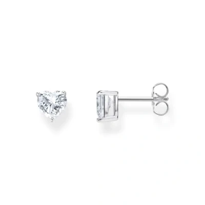 Abbildung von THOMAS SABO Paar Ohrstecker Schmuck Silber 925 Ohrringe in Herzform, H2306 051, mit Zirkonia (synth)