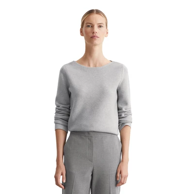Abbildung von Marc O&#039;Polo 3 4 Sleeve FINE Binding AT NECK Strickpullover, Damen, Größe: Medium, Soft stone melange