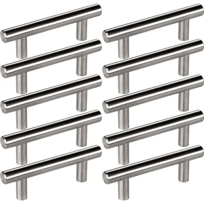 Abbildung von SO TECH® Möbelgriff Stangengriff G10 echt Edelstahlrohr Ø 10 mm BA 64 320 mm, Griff Schrankgriff Schubladengriff incl. Schrauben