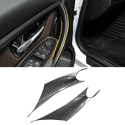 Abbildung von TTCR II 2PCS Türgriff Innen Kompatibel Mit Türgriffe BMW 3er 4er F30/F31/F34/F80 320i,328i,330i,335i &amp; F32/F33/F36 428i,435i,Türgriffabdeckungen für die Fahrerseite und Beifahrertür(Kohlefaser)