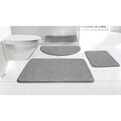 Abbildung von Badematte Regona, Badteppich Home affaire, Höhe 15 mm, rutschhemmend beschichtet, fußbodenheizungsgeeignet, schnell trocknend, strapazierfähig, Polyester, rechteckig, Uni Farben, besonders weich, als rechteckig und halbrund erhältlich