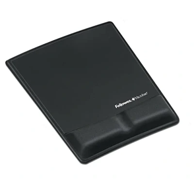 Abbildung von Fellowes Health V Stoff Handgelenkauflage mit Mauspad schwarz 9181201, Mouse pad