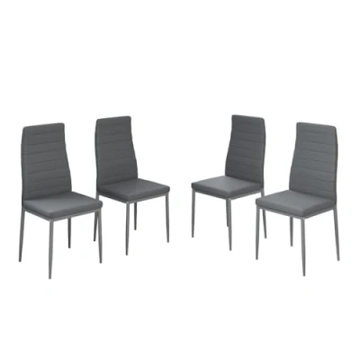 Abbildung von Vicco Esszimmerstuhl Grand, Grau, 42.5 x 48 cm 4er Set
