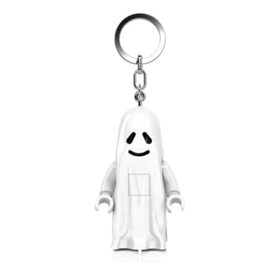 Abbildung von IQ LEGO Iconic Ghost Schlüsselanhänger LED Taschenlampe Spielzeuge Geschenke für Kinder 82 mm große Figur (KE176H) 2 CR2025 Batterien enthalten