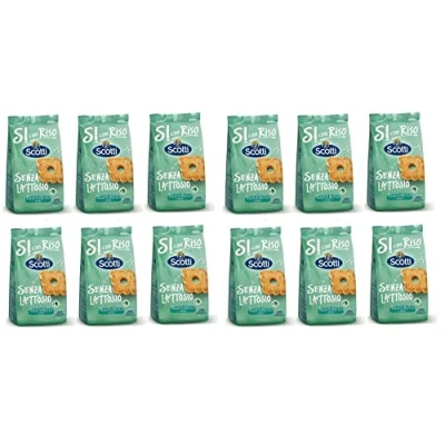 Abbildung von 6x Riso Scotti Si con Senza Lattosio Biscotto Rustico Rustikaler Kekse mit Reis Laktosefrei 350g