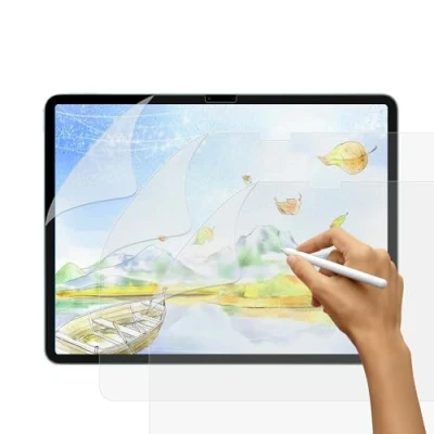 Abbildung von [3 Stück] Like Matt Papier Folie für iPad Air 6.Generation 11&quot; M2 2024 (A2902/A2093/A2904), [Blendfreiem] PET Gefühl schutzfolie zum Zeichnen, Schreiben, Skizzieren