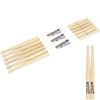 Abbildung von KEEPDRUM 5A Hickory Drumsticks Schlagzeug Stöcke 3 Paar