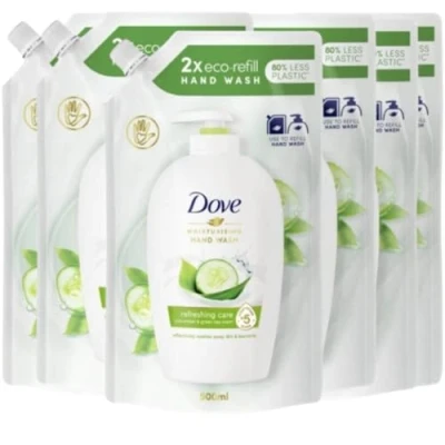 Abbildung von Dove Nachfüllpackung Flüssigseife Hände Gurke 500 ml (6, Einheiten)