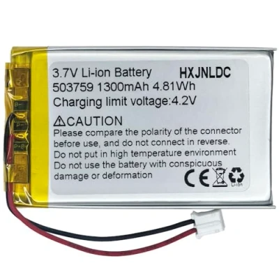 Abbildung von DC 3.7V 1300mAh 503759 Li Ion Lithium Ionen Polymer Akku austauschen für DIY Energiespeicher LED Licht Fan Hold Geschenk