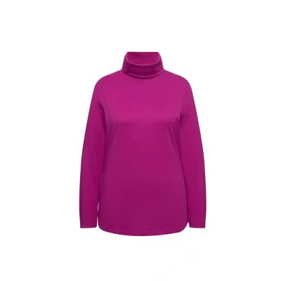 Abbildung von Ulla Popken Rollkragen SLIM FIT Unterhemd/shirt, Damen, Größe: 62/64, Berry