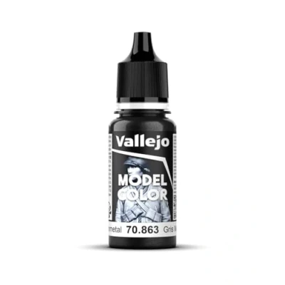 Abbildung von Vallejo, Model Color, Acrylfarbe, 17 ml Metallic Gunmetal Grey