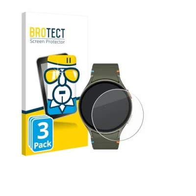 Abbildung von BROTECT (3 Stück Panzer Schutz Glas für Samsung Galaxy Watch 7 (44 mm) 9H Echtglas, Displayschutz