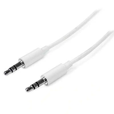 Abbildung von StarTech.com 2m Stereo Audiokabel 3,5mm Klinke Stecker/Stecker Weiß Aux Kabel