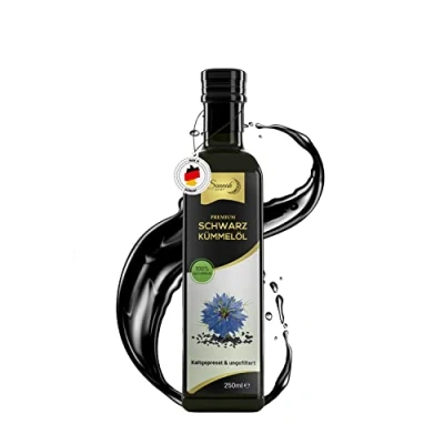 Abbildung von Sunnah Shop® schwarzkümmelöl ungefiltert &amp; kaltgepresst 250 ml Black seed oil 100% naturrein aus echten ägyptischen Nigella Sativa