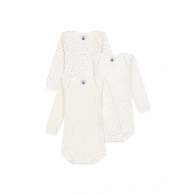 Abbildung von Petit Bateau BABY Unisex 3 PACK Body white/multucoloured für Kinder, Größe: 95, White/multu coloured