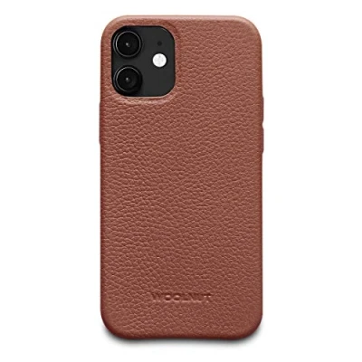 Abbildung von Woolnut Leder Hülle Case für iPhone 12 Mini Cognac Braun