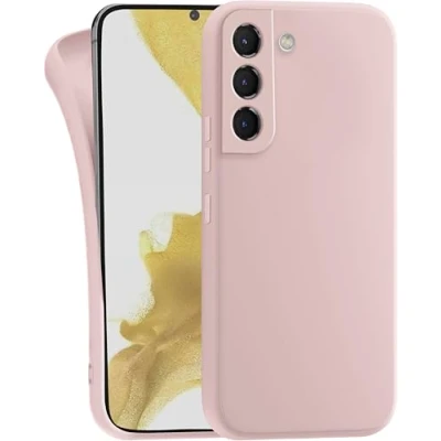 Abbildung von MyGadget Hülle kompatibel mit Samsung Galaxy S22 Plus robuste Handyhülle TPU Case Slim Silikonhülle Back Cover Kratzfest Schutzhülle Matt Rosa
