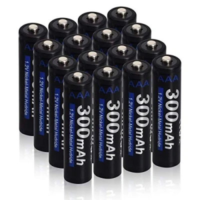 Abbildung von CITYORK Akku AAA 300mAh NiMH 1,2V Batterien Wiederaufladbar mit geringer Selbstentladung, Ideal für Drahtlose Maus, Tastatur, Wecker, Spielzeug, Solarlampe, LED Leuchten (16 Stück)