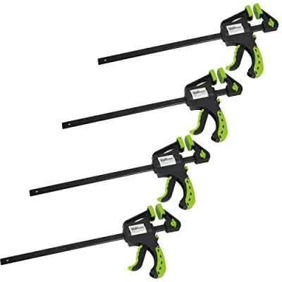 Abbildung von TRUTZHOLM Schraubzwinge 4x Einhandzwingen Schnellspannzwinge ergonomischer Griff 60x300 mm, (Set)