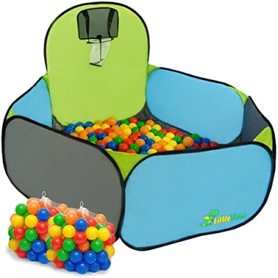 Abbildung von LittleTom Spielzelt Kinderspielzelt Bällebad Pool Pumba + 200 Bälle Bällebadbälle Bällepool Set