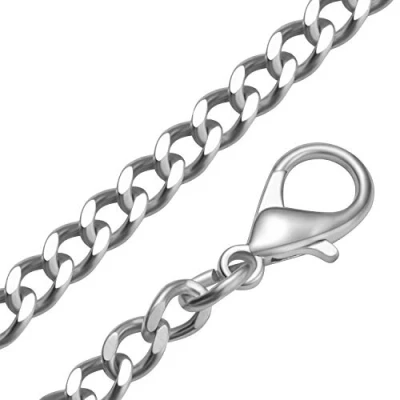 Abbildung von mtb more energy® Wechsel Kette für Umhänge Handyhüllen Metall (Silber, klassisch) mit Karabinerverschlüssen Ersatz Handykette Band Seil Kordel