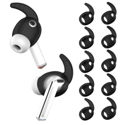 Abbildung von Ohrbügel Abdeckungen für Samsung Galaxy Buds 3 Pro, Sport Ohrstöpsel, Silikon, rutschfest, kratzfest, Pro 3, Schwarz, 5 Paar