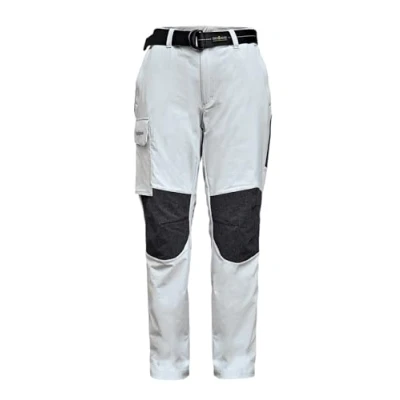 Abbildung von crazy4sailing Unisex Deckhose Segelhose Trousers lang Ölzeug inklusive Gürtel, Farbe:Stone, Größe:XXL