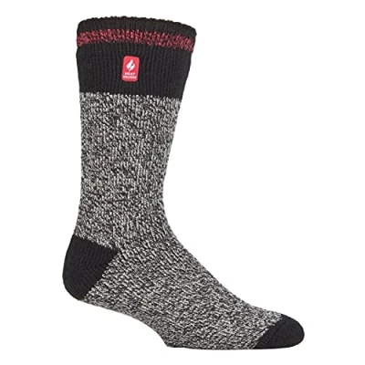 Abbildung von HEAT HOLDERS Herren Winter Extra Warm Thermosocken für Geschenk Innenfleece Socken (39 45, Schwarz Rot (Porto))