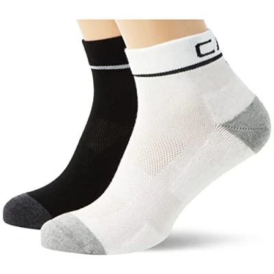 Abbildung von CMP Unisex Laufsocken aus Baumwolle, weiß schwarz, 43/45