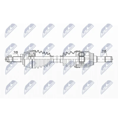 Abbildung von NTY NPW FT 049 Antriebswelle Vorderachse links 640 89 FIAT: BRAVO 2