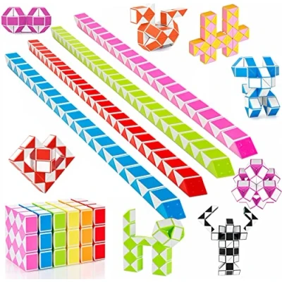 Abbildung von Mitgebsel Kindergeburtstag 12er 48 Blöcke magische Schlangen Kinder Spielzeug Magic Snake Set Give Aways Gastgeschenke Kindertagsgeschenke für Junge und Mädchen