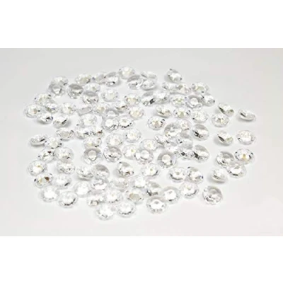 Abbildung von Creativery 10 x 100 Dekosteine Diamanten 12mm (klar/transparent) // 1000 Deko Steine 1,2 cm Streudeko Tischdeko Diamonds Kristall Hochzeit Streuteile