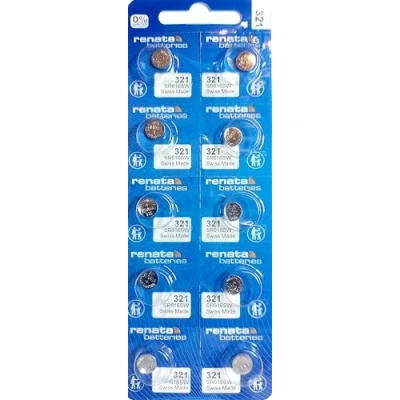 Abbildung von 10 x Renata 321 Swiss Made Bottone al Litio SR616SW